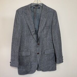 Vintage Brooks Brothers Brooksgate Blazer Men's Herringbone Wool Pockets Vent